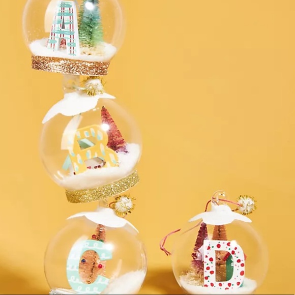 Anthropologie Other - Anthropologie Monogram Snow Globe Ornament